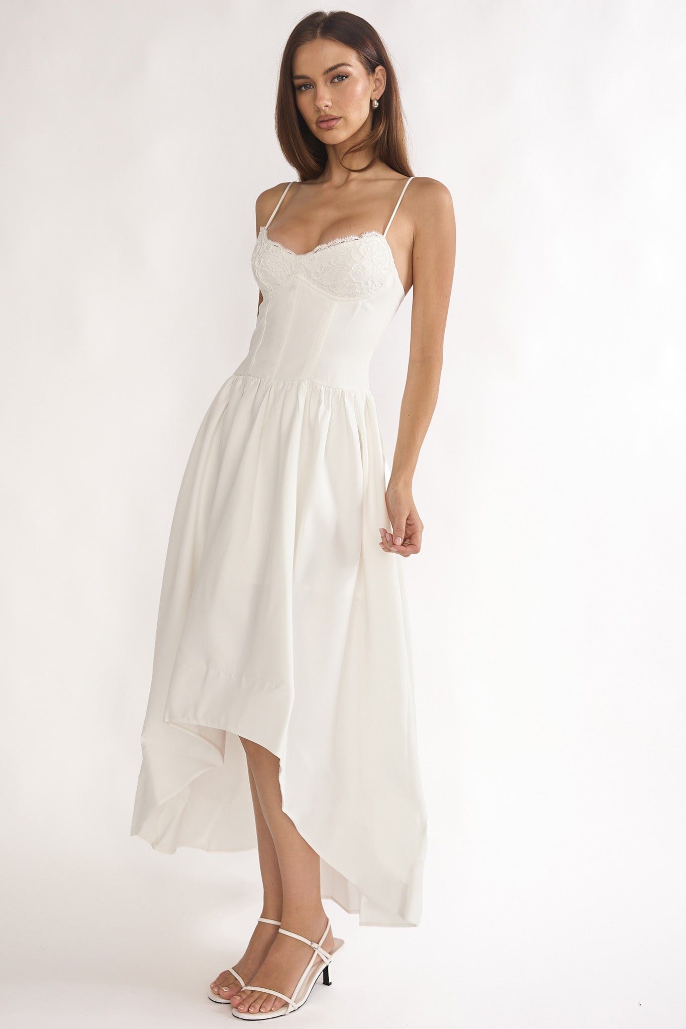 I'm Yours High-Low Hem Maxi Dress White