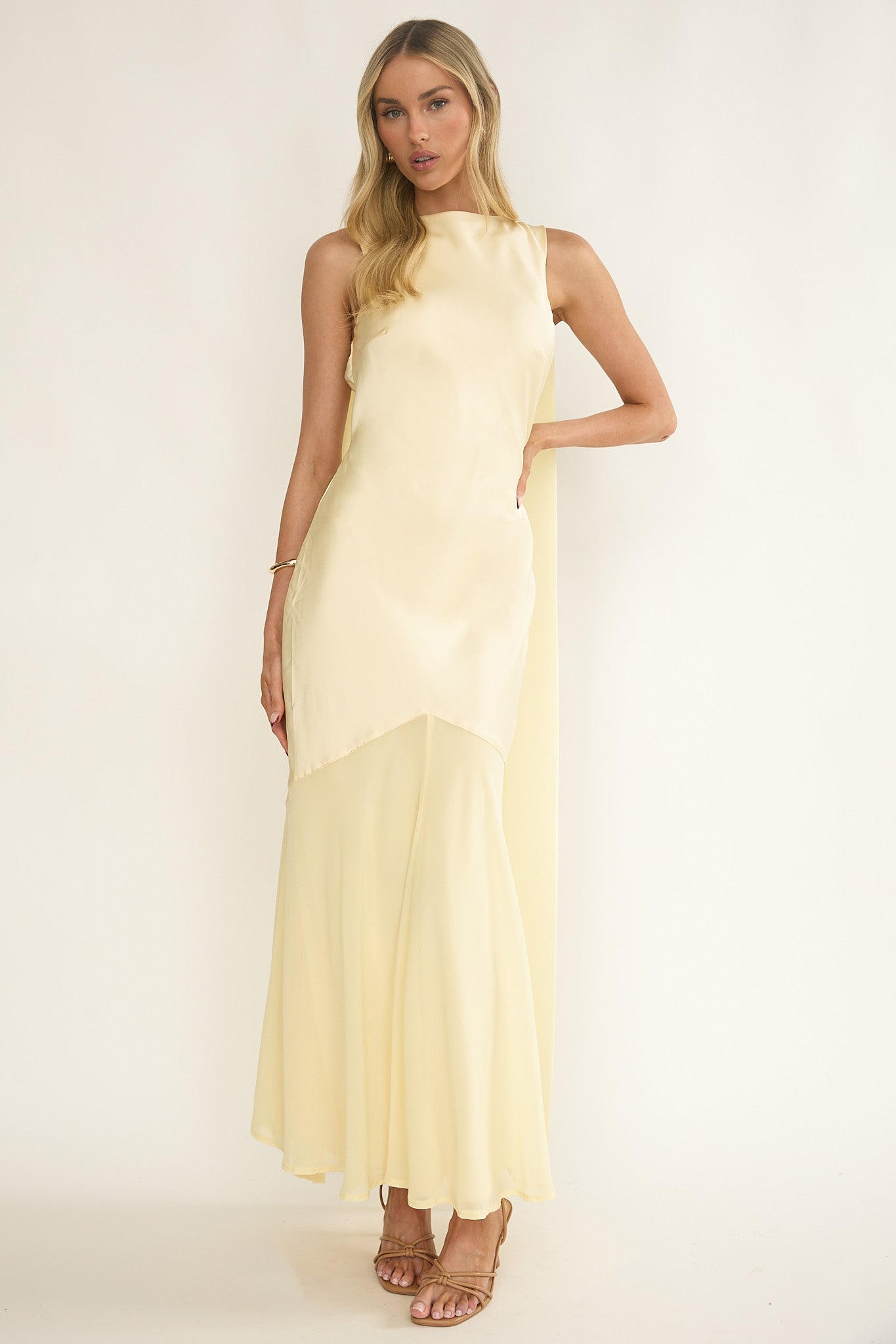 Veyla Shoulder Sash Maxi Dress Butter