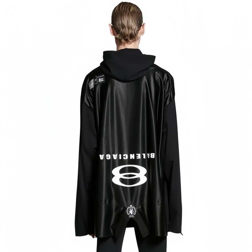 Balenciaga Men's and Women's Summer Embroidery Splicing Loose Fit Casual Long Sleeve Sweatshirt #97326