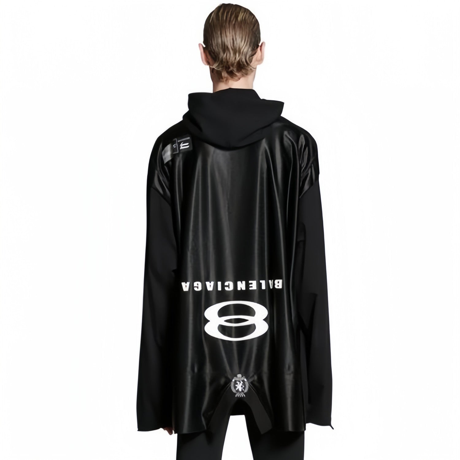 Balenciaga Men's and Women's Summer Embroidery Splicing Loose Fit Casual Long Sleeve Sweatshirt #97326