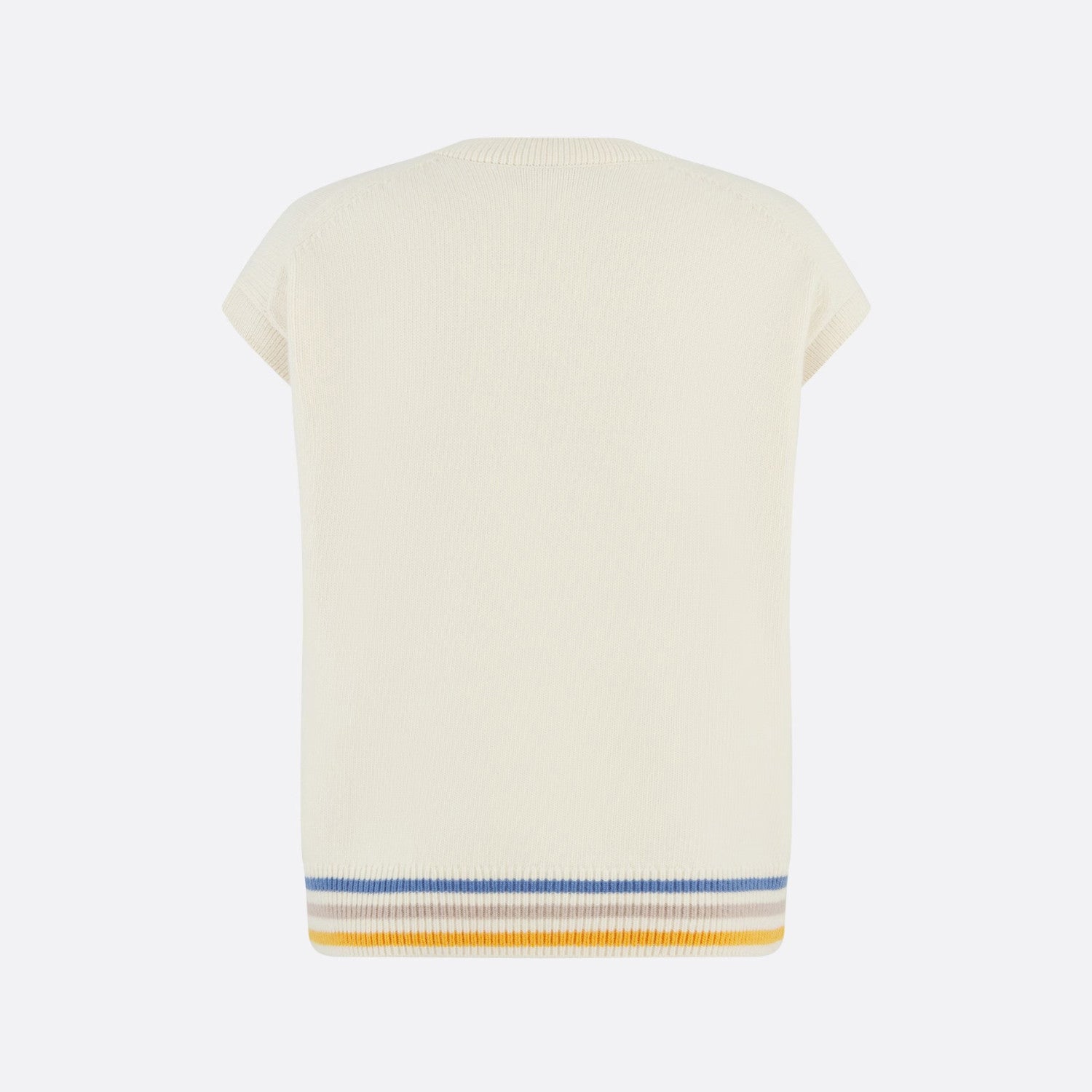 Dior Men's Fall White Knit Sleeveless Sweater Tank Top Vest #97211
