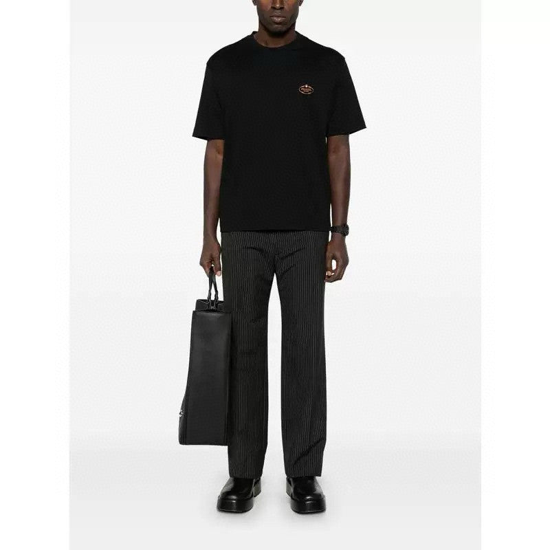 Prada Men's Summer Solid Colour Embroidered Logo Printed Round Neck Short Sleeve T-Shirt #76621