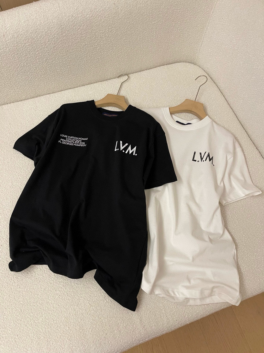 Louis Vuitton Men's Summer Solid Color Fashion Casual Round Neck Letter Print Short Sleeve T-Shirt #78315