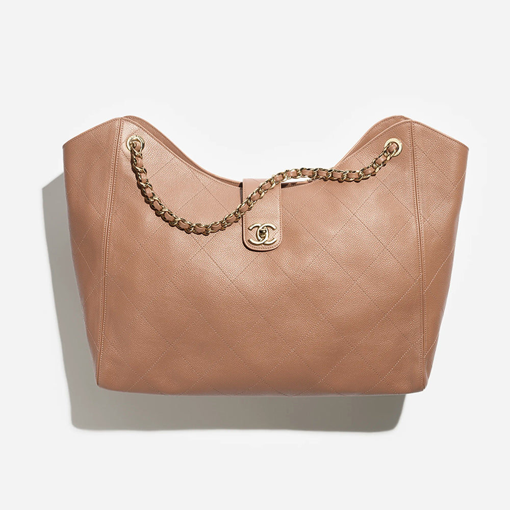 Chanel 2026 New Arrival Women's Early Spring Diamond-quilted Brown Tote With Chain Strap A Stylish Elegant Hobo Underarm Bag Perfect For Shopping Lady Bags #197125