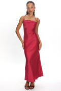 Yvaine Lace Cowl Bust Maxi Dress Wine