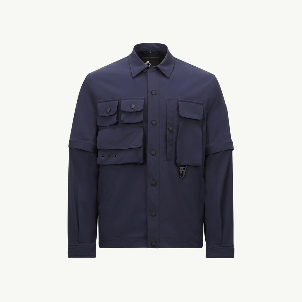 Moncler Men's Spring/Fall Casual Single-Breasted Solid Color Multi Pocket Detachable Sleeve Workwear Jacket #78895