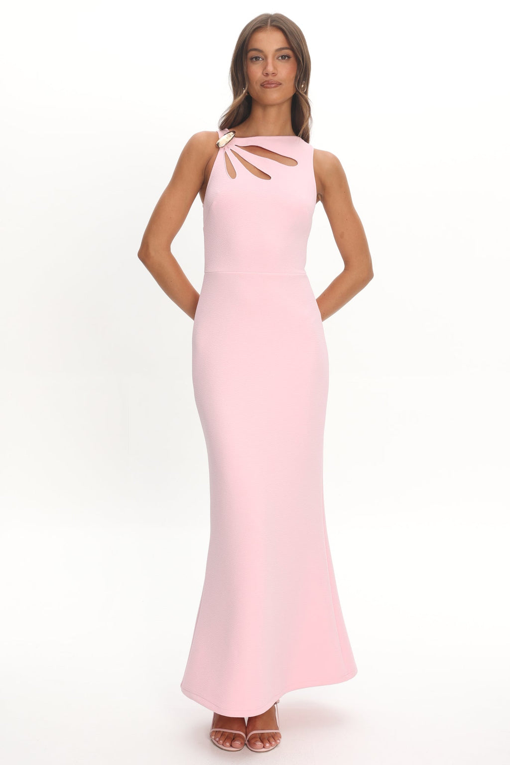 Antwerp Cut-Out Bust Maxi Dress Pink
