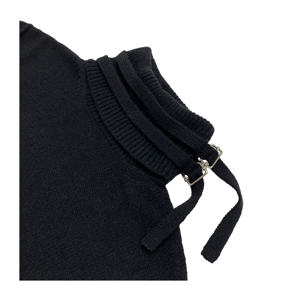 Raf Simons Men's Women's Autumn And Winter Slim Knit High Neckline Tie Buckle Casual Solid Color Long Sleeve Sweater Ngvp #1665