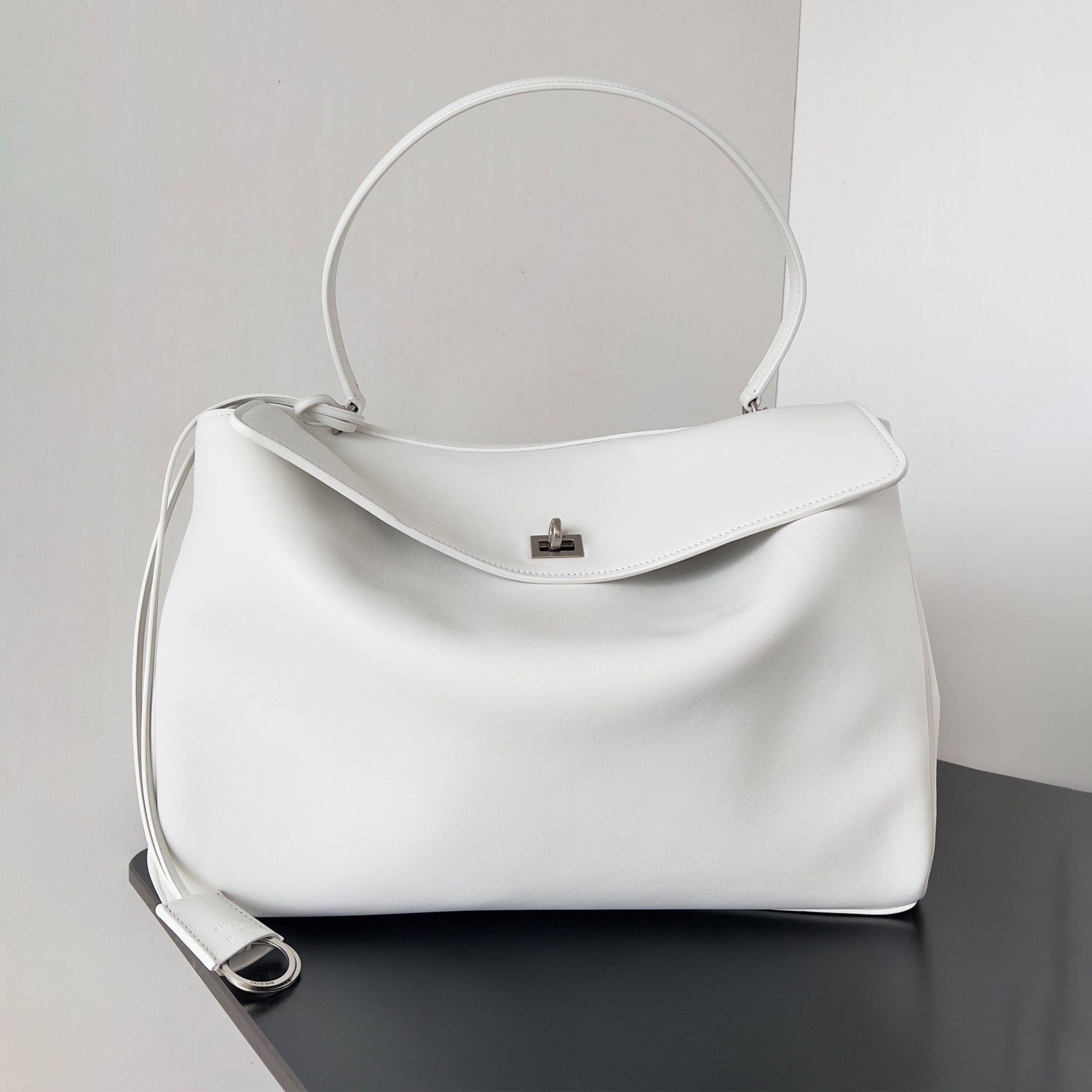 Balenciaga Rodeo Large Handbag Women's Men's Solid Fashion Leather Contour Gold Silver Metal Accessories Bags 7897442AA4V2621 Ngvp #1584