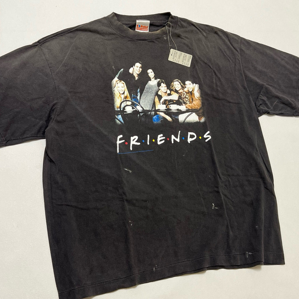 Saint Michael x Friends Men's Summer Character Printed Cotton Aged Round Neck Short Sleeve T-Shirt Ngvp #1662
