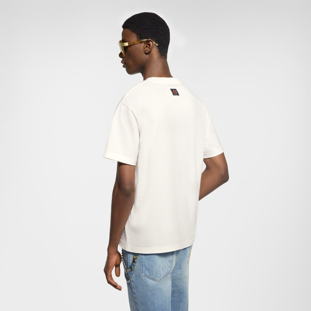 Louis Vuitton MONOGRAM Men's And Women's Summer Fashion Casual Solid Color Crew Neck Pullover Classic Print Pattern Short Sleeve T-Shirt #79423