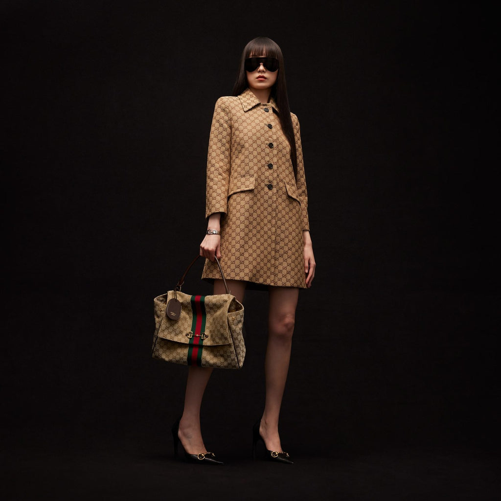 GUCCI Paparazzo Large Top Handle Bag Leather #383704