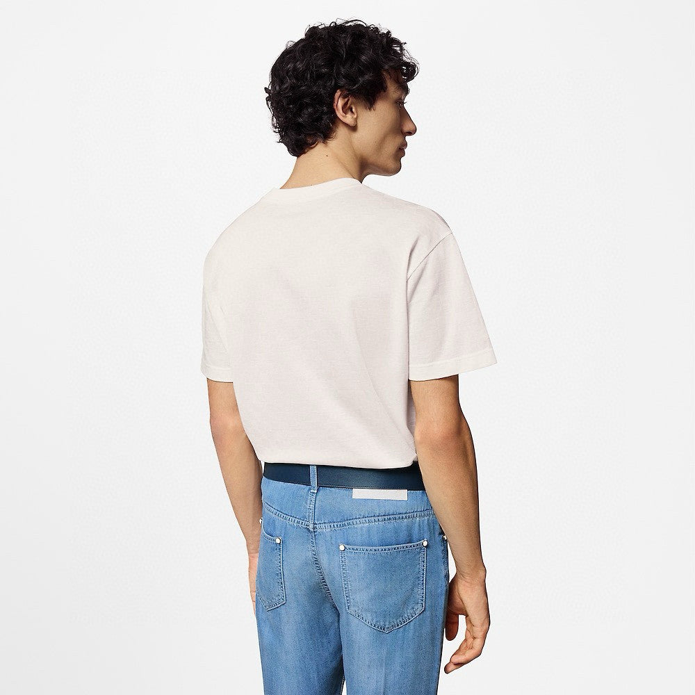 Louis Vuitton Men's Summer Solid Color Letter Logo Round Neck Cotton Short Sleeve T-Shirt #75784