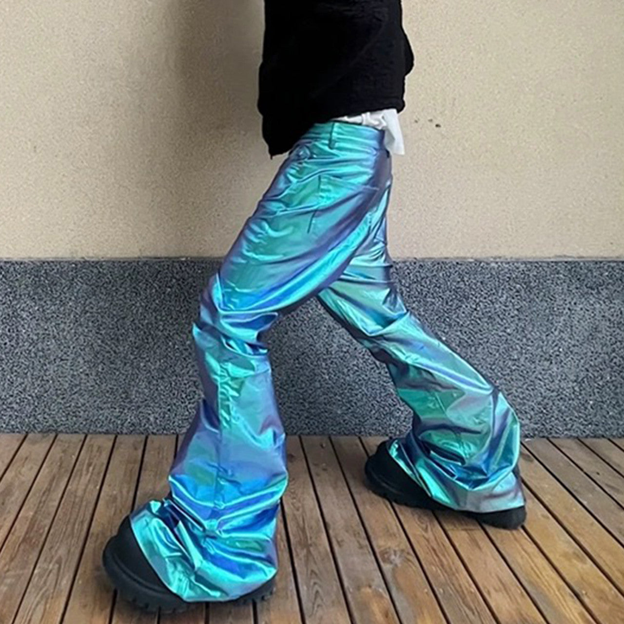 Rick Owens Men's And Women's Four Seasons Fashion High Street Laser Drag Pants Do Old Retro Trend Pants Ngvp #7683