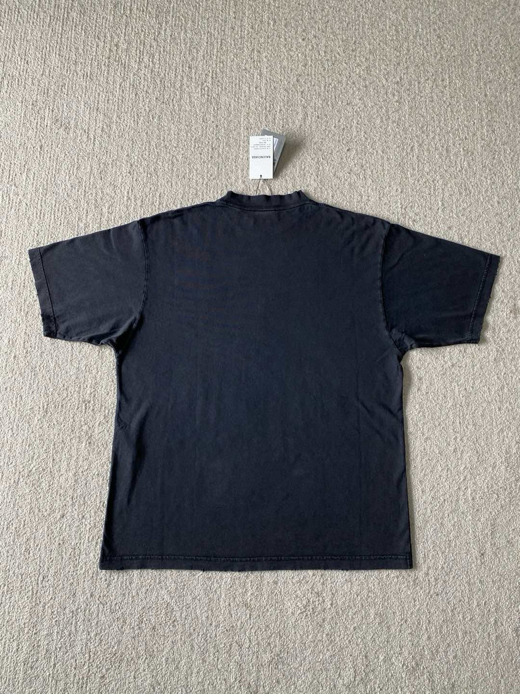 Balenciaga Men's Summer Embroidery Pattern Printed Solid Color Round Neck Short Sleeve T-Shirt #75953