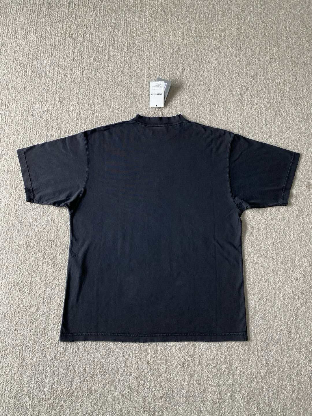 Balenciaga Men's Summer Embroidery Pattern Printed Solid Color Round Neck Short Sleeve T-Shirt #75953