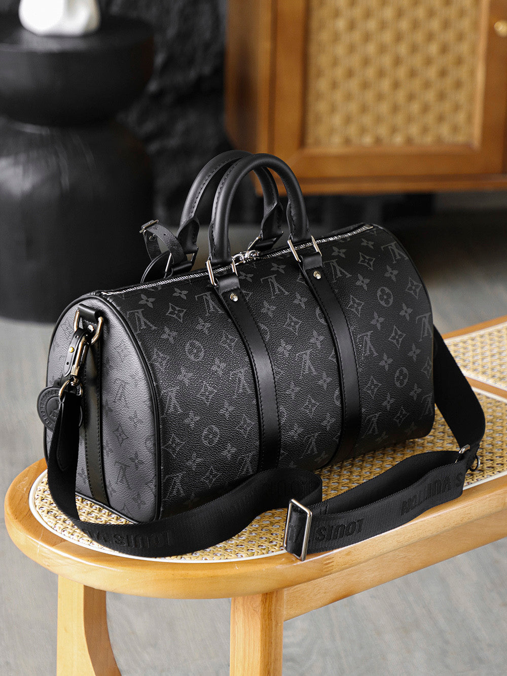 Louis Vuitton Keepall Bandoulière 35 Monogram Eclips M46655 #333846