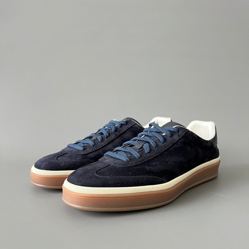 Loro Piana Men's Tennis Walk Dexun Sports Shoes Suede Round Toe Lace-Up Solid Color Four-Season Casual Shoes Low-Top Sneakers Ngvp #315199