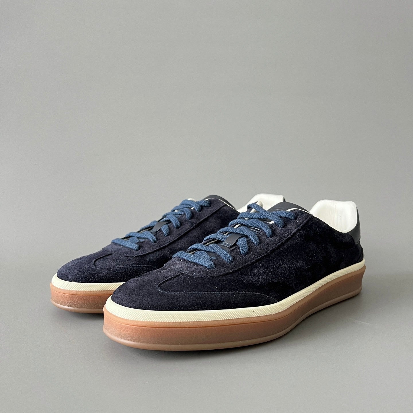 Loro Piana Men's Tennis Walk Dexun Sports Shoes Suede Round Toe Lace-Up Solid Color Four-Season Casual Shoes Low-Top Sneakers Ngvp #315199
