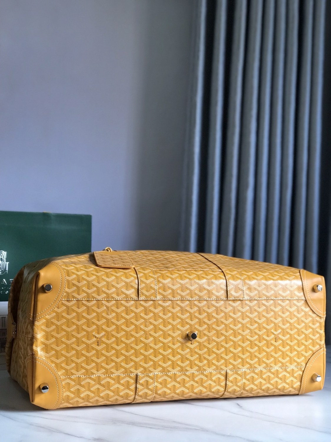 GOYARD Bowling45 Men's And Women's Fashion Classic All-over Print Zipper Closure Canvas Leather Oversized Travel Bag Bags BOWLIN045TY33CL33P #78364