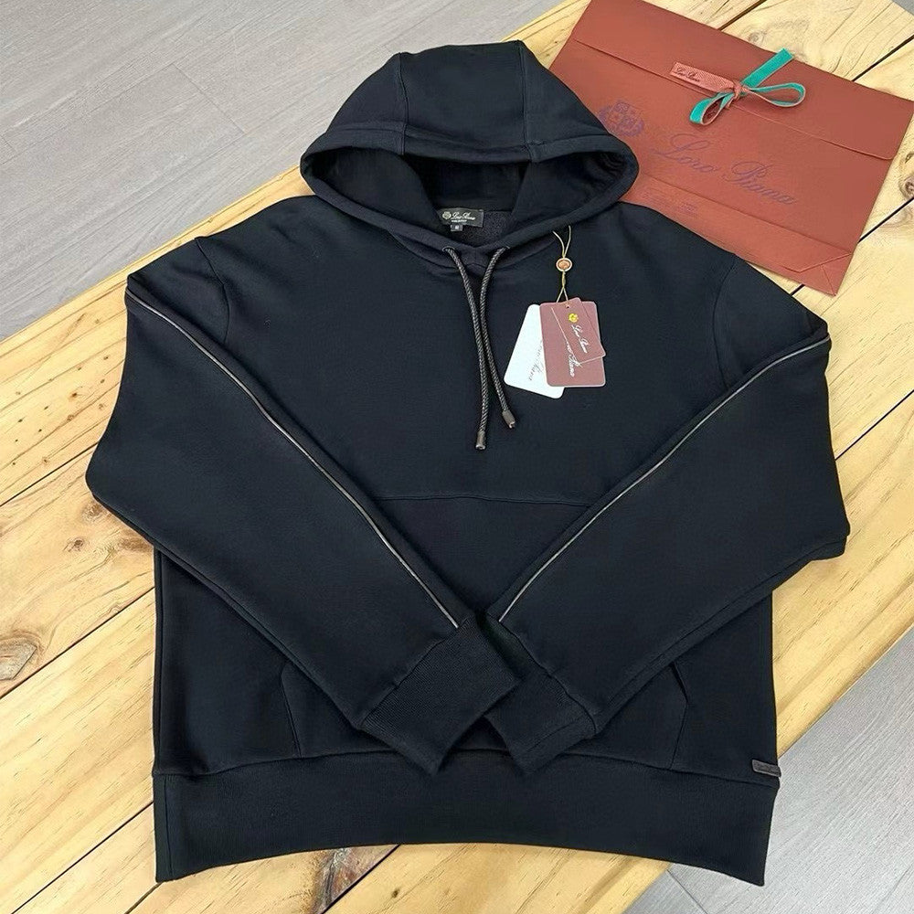 Loro Piana Men's Autumn And Winter Solid Color Loose Casual Hooded Long Sleeve Pias Sweatshirt Warm Pants Ngvp #7565