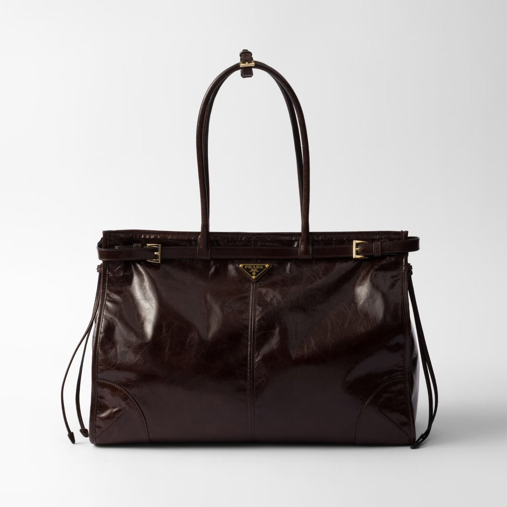 Prada Bonnie Soft Lux Women's Series Solid Color Oil-Waxed Leather Logo Handbag Casual Crossbody Bag Bags #77824