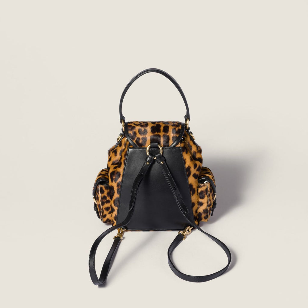 MiuMiu Honey Printed Leather Backpack #334714