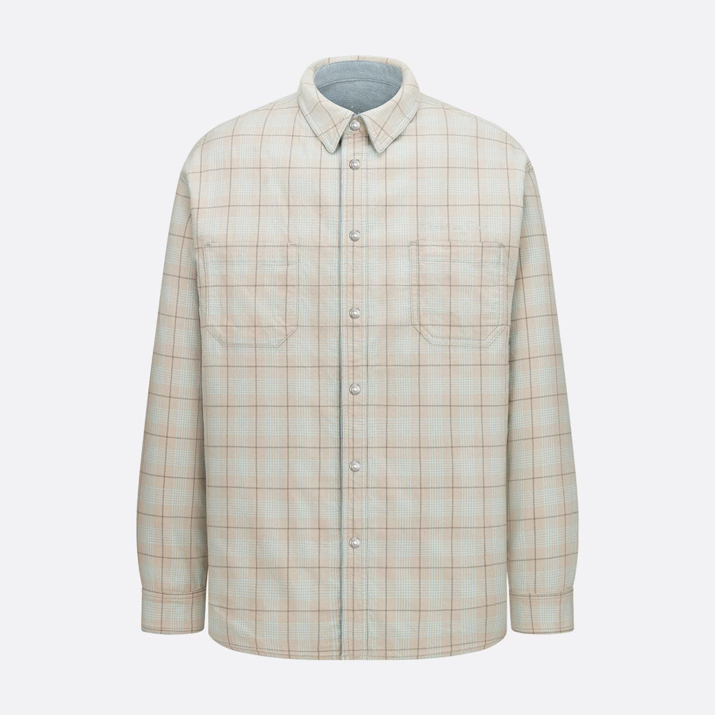 Dior Men's Spring And Autumn Long Sleeved Single Breasted Christian Couture Reversible Shirt Blue Cotton Denim #97745