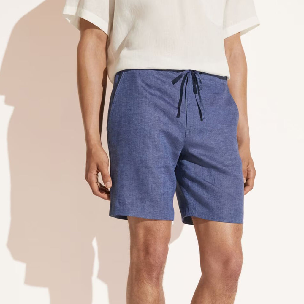 Loro Piana Men's Spring And Summer Trend Fashion Mid-waist Tie Shorts Linen Solid Color Casual Pants Ngvp #8163