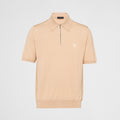 Prada Men's Summer Solid Colour Zip Polo Neck Polyester Lapel Short Sleeve T-Shirt #76682