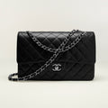 Chanel Women Classic Flap Solid Color Particle Embossed Calfskin Chain Bag Mouth Cover Bag Casual Shoulder Bags CF #71675