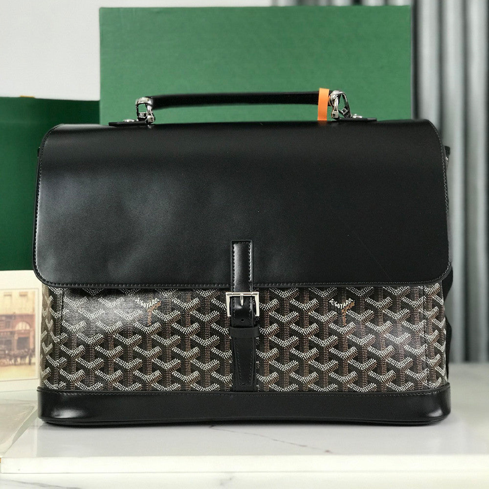 Goyard Citadin Messenger Bag Tote Briefcase With Detachable Shoulder Strap Box Smooth Calfskin Goyardine Cotton-linen Canvas Bag Bags #196799