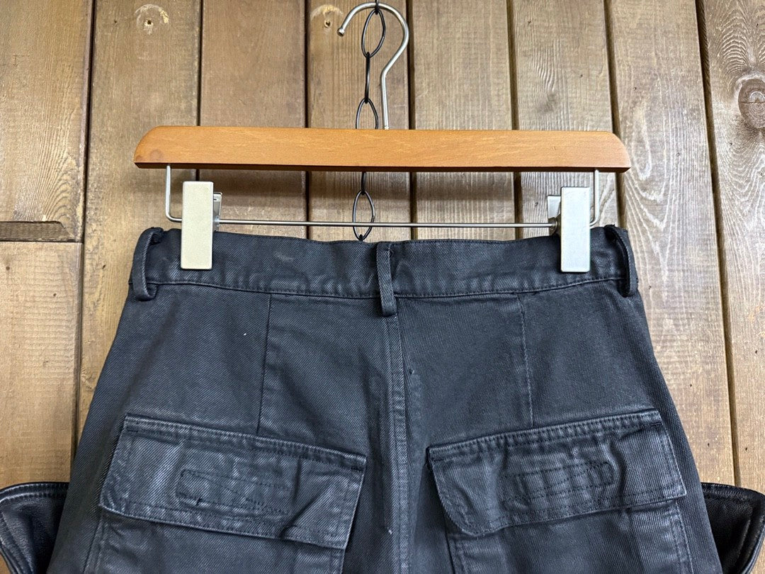 Rick Owens Men's Summer Cotton Cowhide Low Waist Zipper Loose Solid Color Casual Work Shorts Ngvp #9486