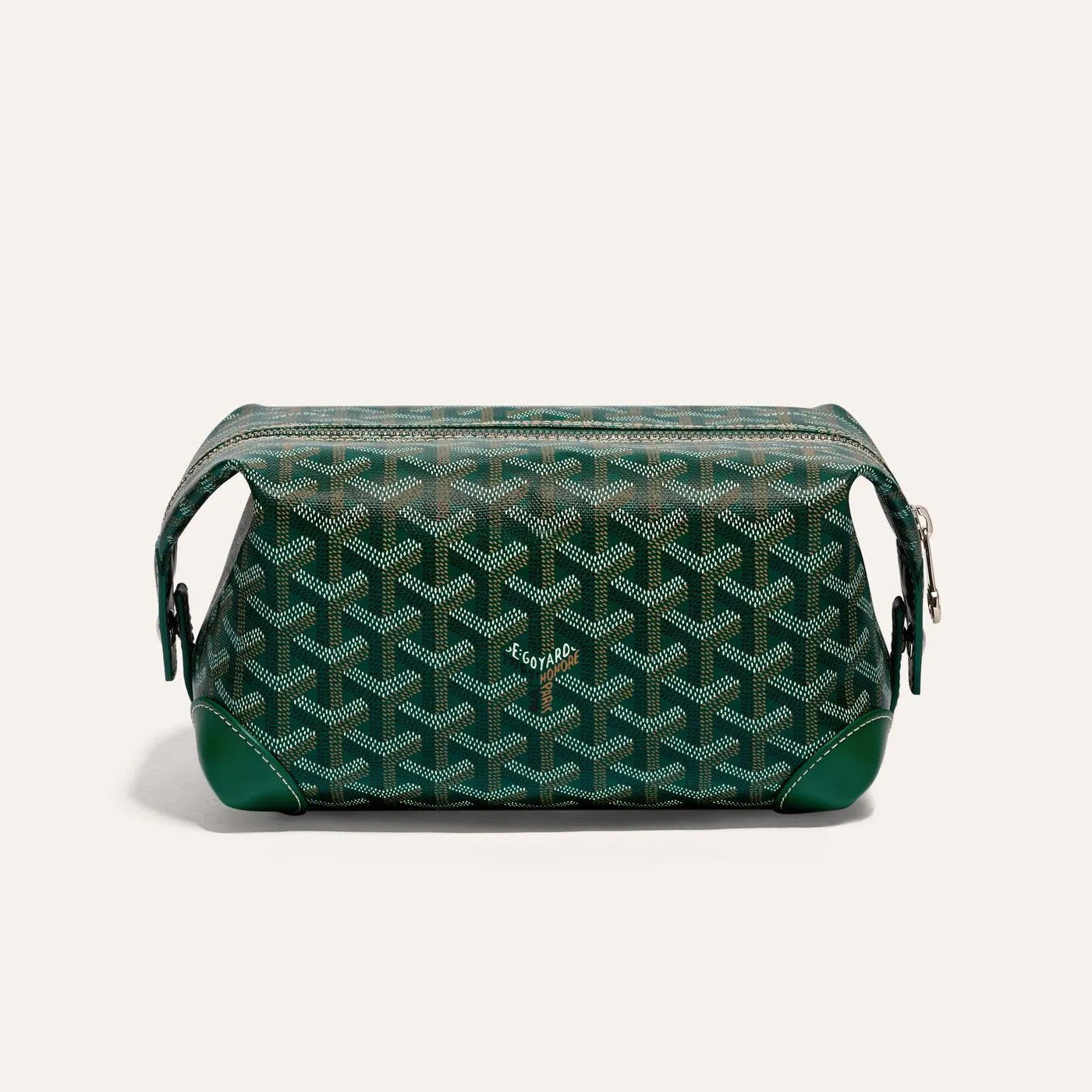 GOYARD Bowling 25 Men's and Women's Y-shaped Old-fashioned Full-print Zipper Leather Handbag Makeup Bag Bags #77132