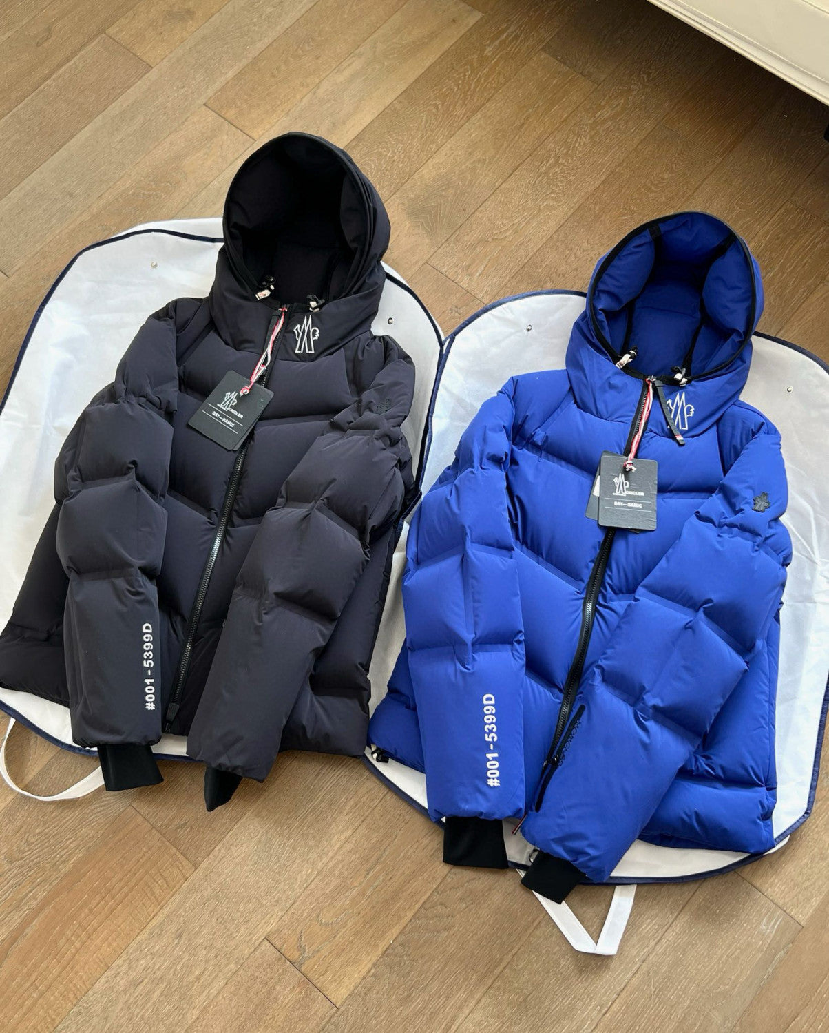 Moncler Men's Winter Solid Color Logo Printed Hooded Zipper Long Sleeve Arcesaz Short Puffer Down Jacket #98135