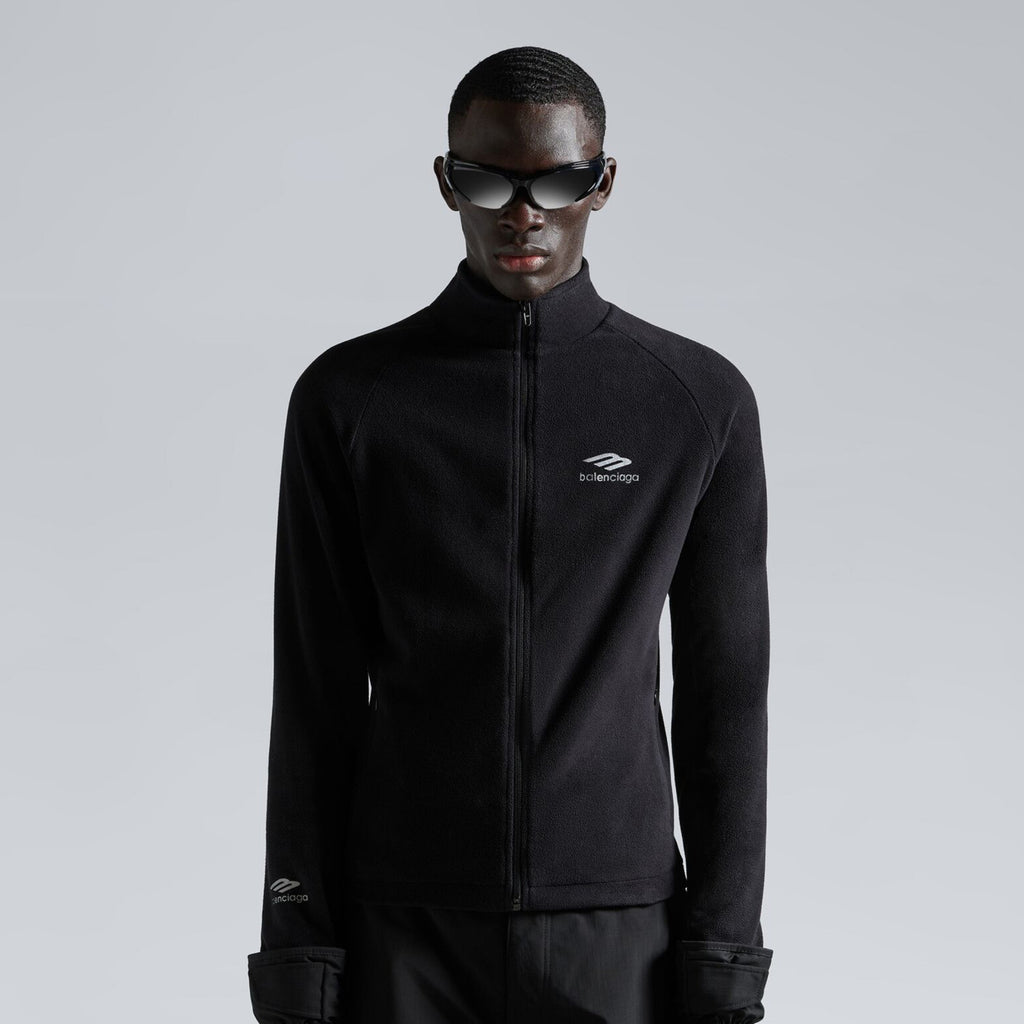 Balenciaga Men's Skiwear 3B SPORTS ICON Solid Color Standing Collar Zipper Long Sleeve Jacket#98272
