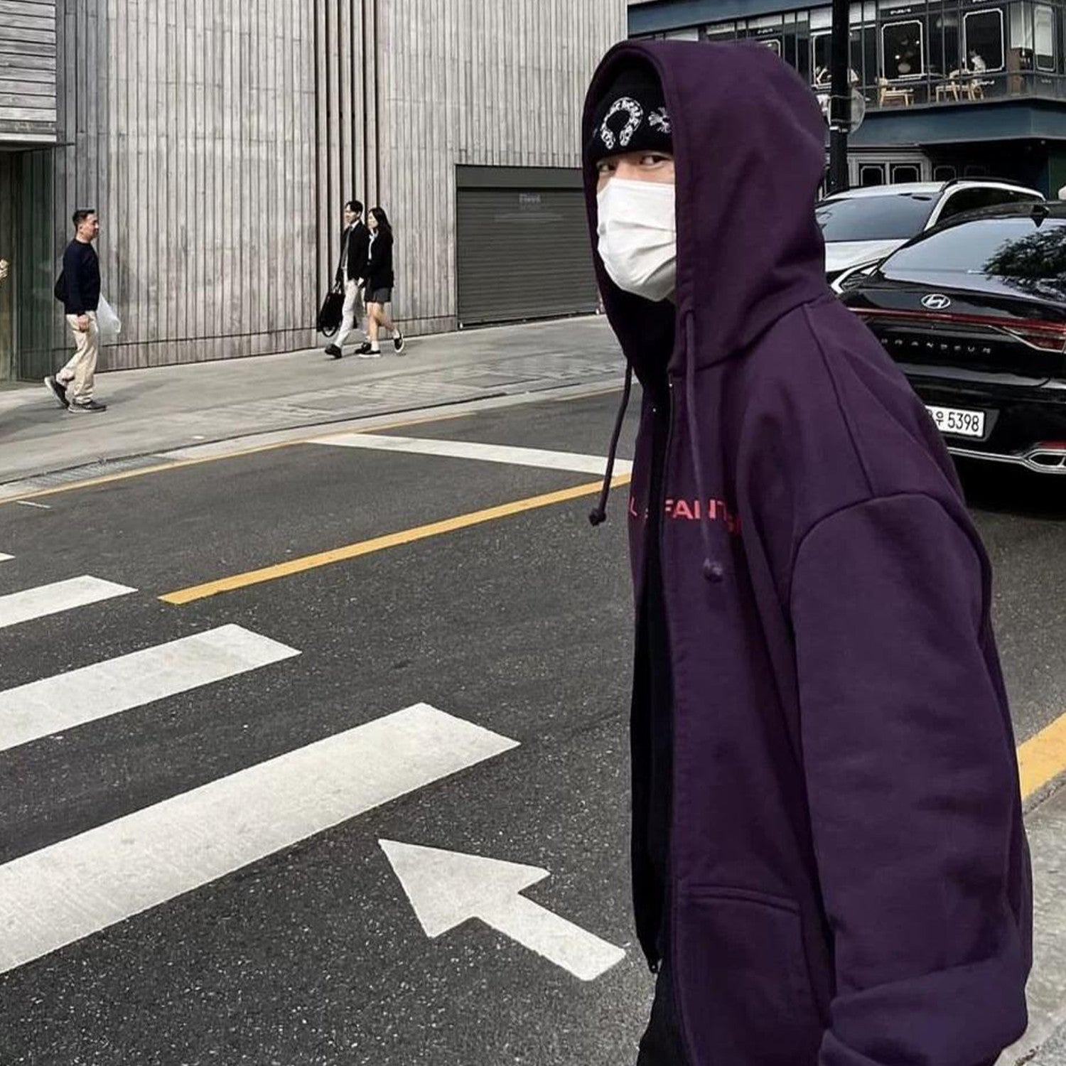 Vetements Men's Spring And Autumn Purple High Street Trend Hoodie Loose Pullover Hoodie Fashion Embroidery Letter Sweatshirt Long Sleeve Casual Top Jacket Ngvp #9978