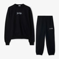 Burberry Men's Spring and Autumn Black Letter Logo Pattern Printed Round Neck Long Sleeve Sweatshirt Elastic Drawstring Casual Pants Suit Set #74235
