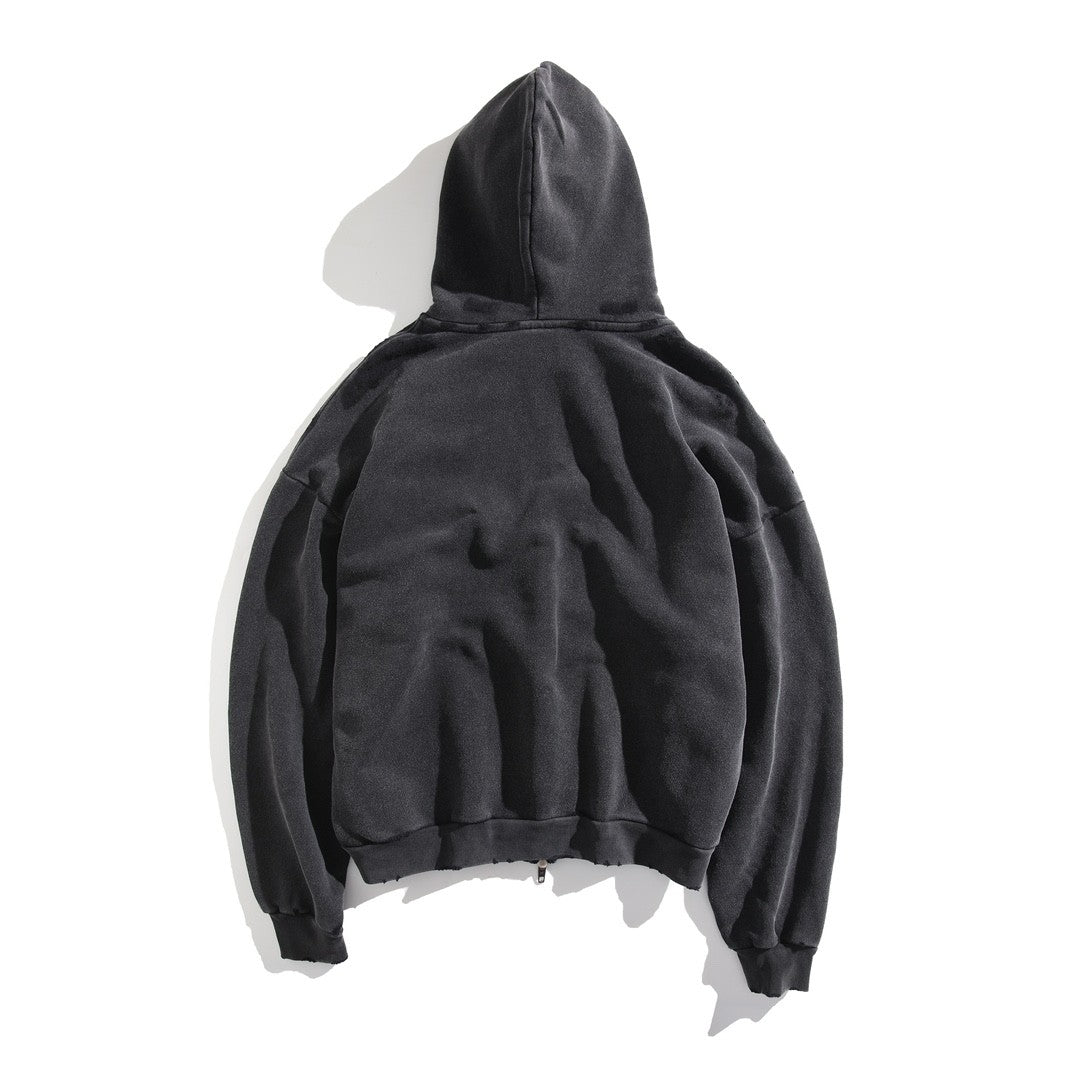 Balenciaga Men's And Women's Spring/Fall Fashion Casual Solid Color Letter Print Hooded Zipper and Hooded Pullover Long Sleeve Sweatshirt Jacket #78935