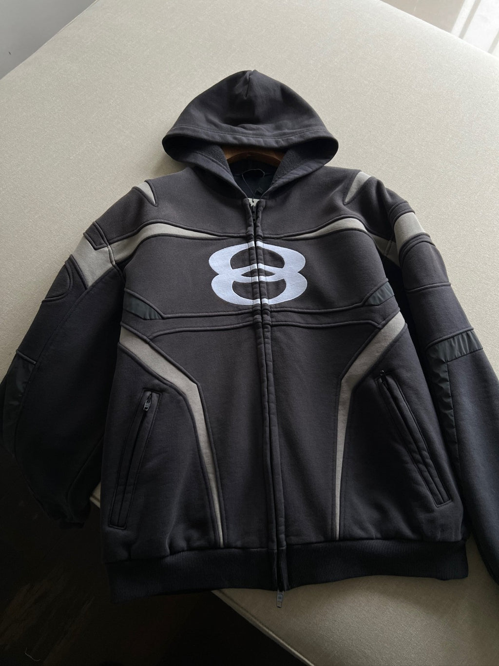 Balenciaga Men's Spring/Autumn Fashion Casual Hooded Zipper Long Sleeved Sweatshirt Jacket #78194