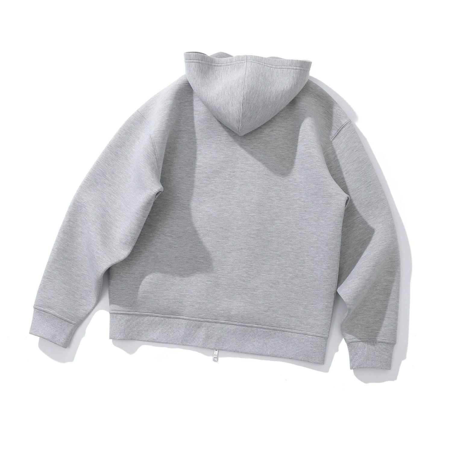 Prada Men's Spring And Autumn Triangle Label Gray Zipper Loose Pocket Long Sleeve Hooded Sweatshirt Jacket #98341