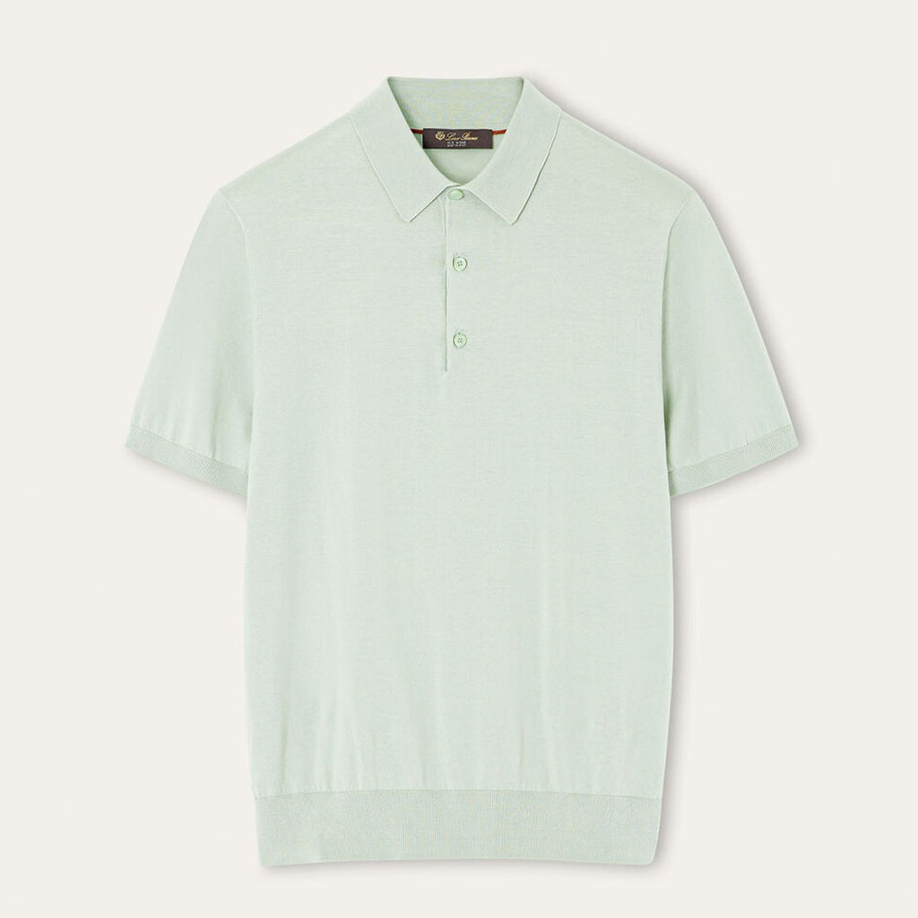 Loro Piana Men's Polo Shirt Solid Color Lapel Button Straight Knit T-shirt Fashion Casual Trend Comfortable T-shirt Ngvp #2416
