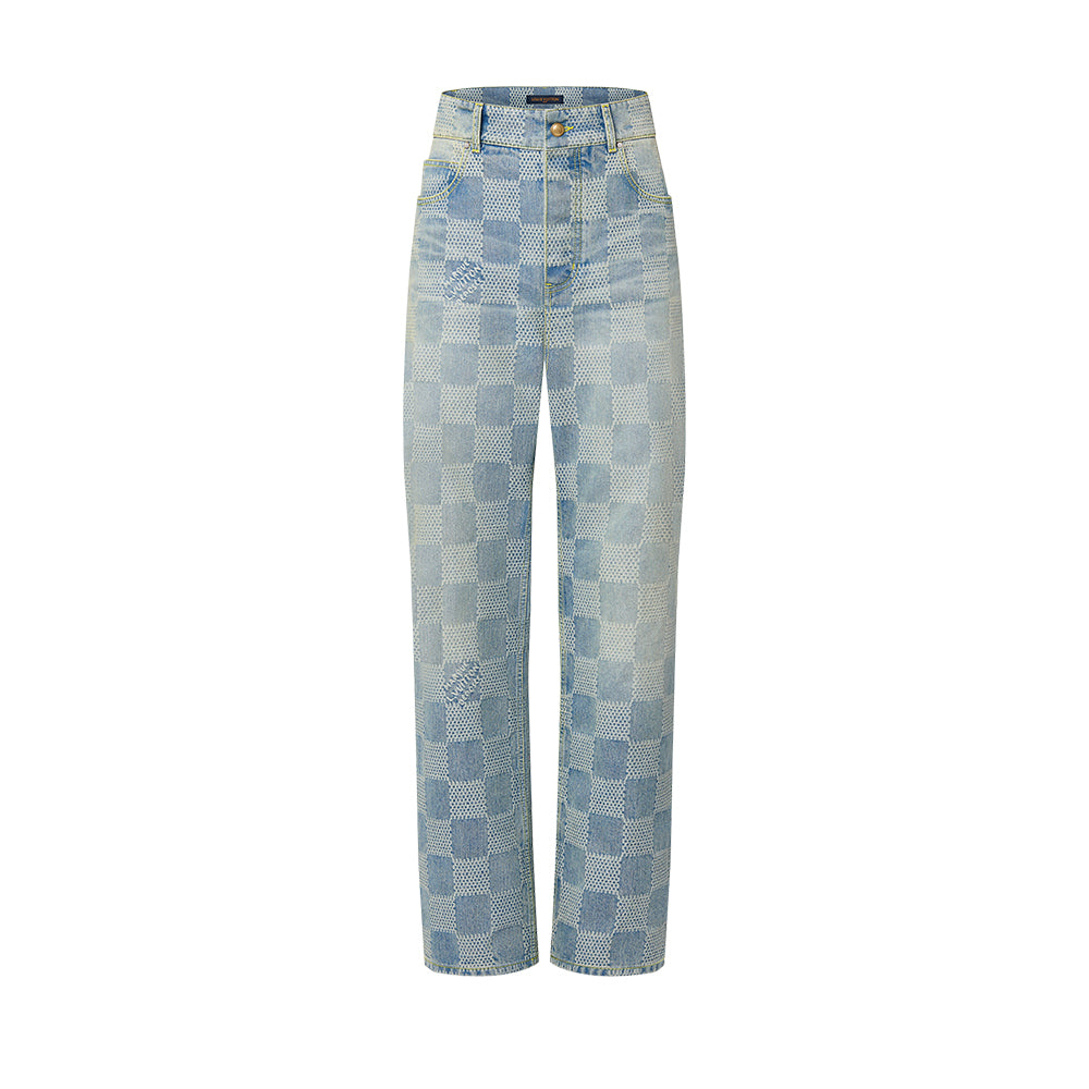 Louis Vuitton Damier Classic Denim Jacket Pants #375744