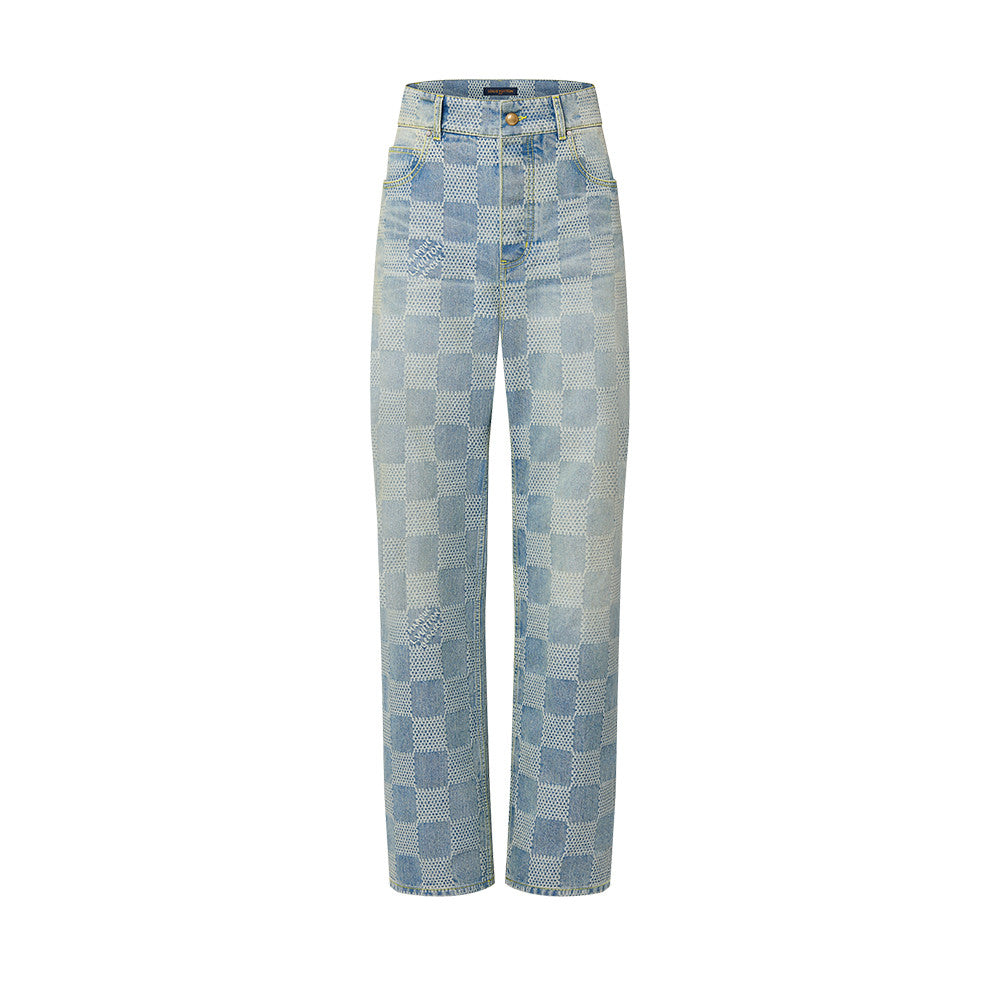 Louis Vuitton Damier Classic Denim Jacket Pants #375744