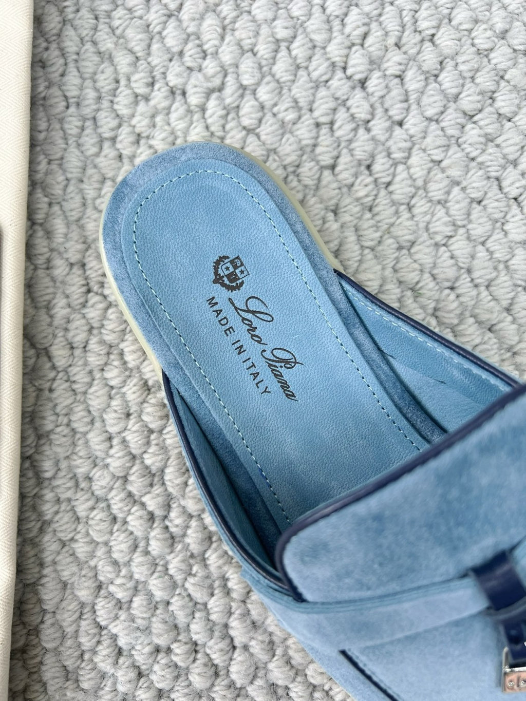 Loro Piana Women's Summer Solid Color Suede Simple Comfortable Rubber Bottom Baotou Slippers Shoes #76545