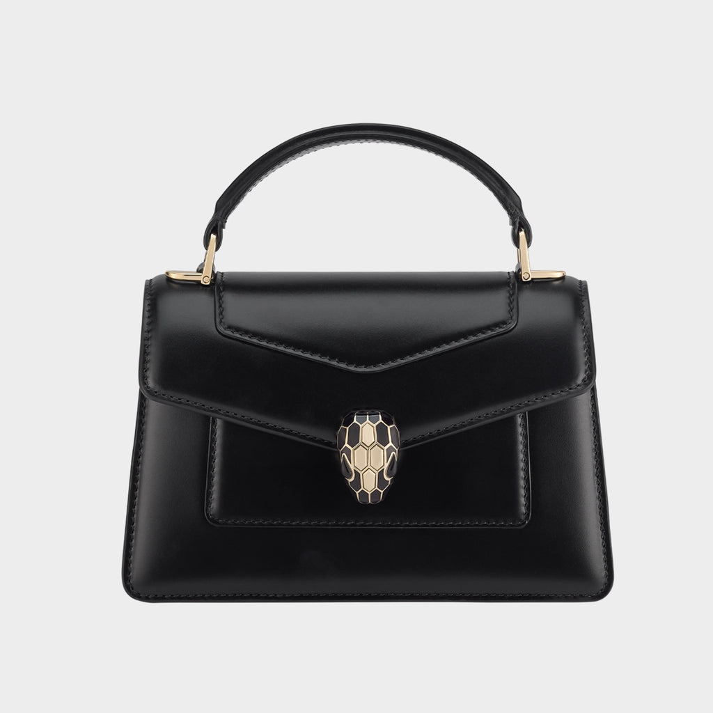 Bvlgari Women's Serpenti Forever Series Fashion Solid Color Mini Top Handle Bags Leather Bags #71971