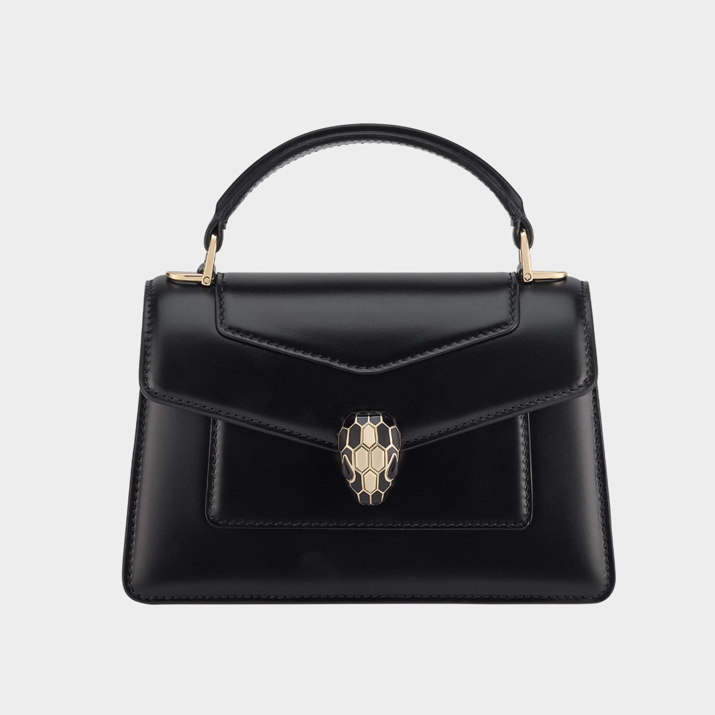 Bvlgari Women's Serpenti Forever Series Fashion Solid Color Mini Top Handle Bags Leather Bags #71971