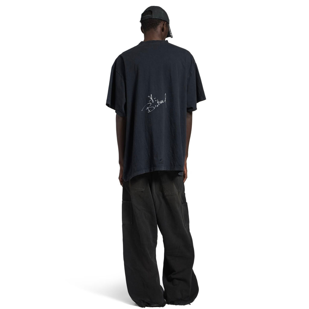 Balenciaga Men's Women's Britney Spears Series Shrunk T-Shirt Summer Round Neck Solid Color Short Sleeve Top #77649