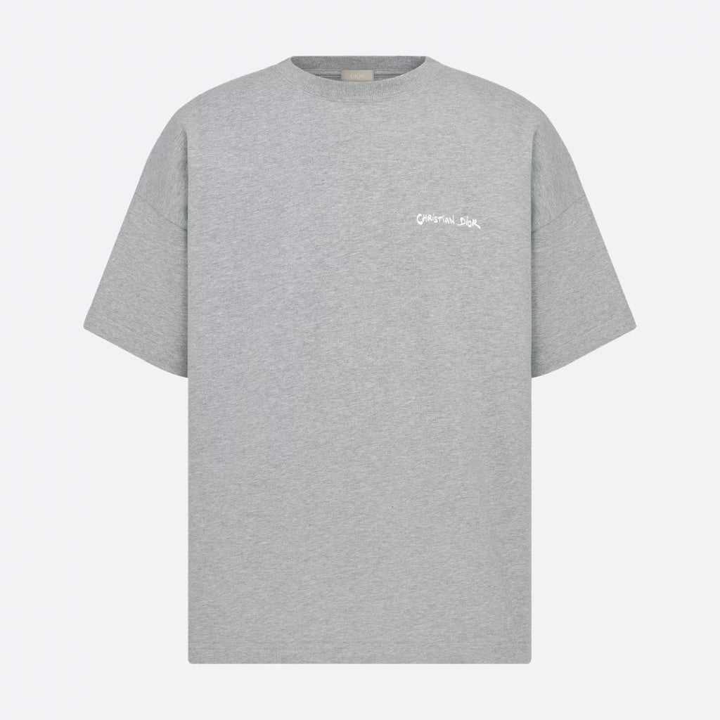 Dior Men's Summer Solid Color Embroidered Letter Logo Round Neck Cotton Short Sleeve T-Shirt #72899