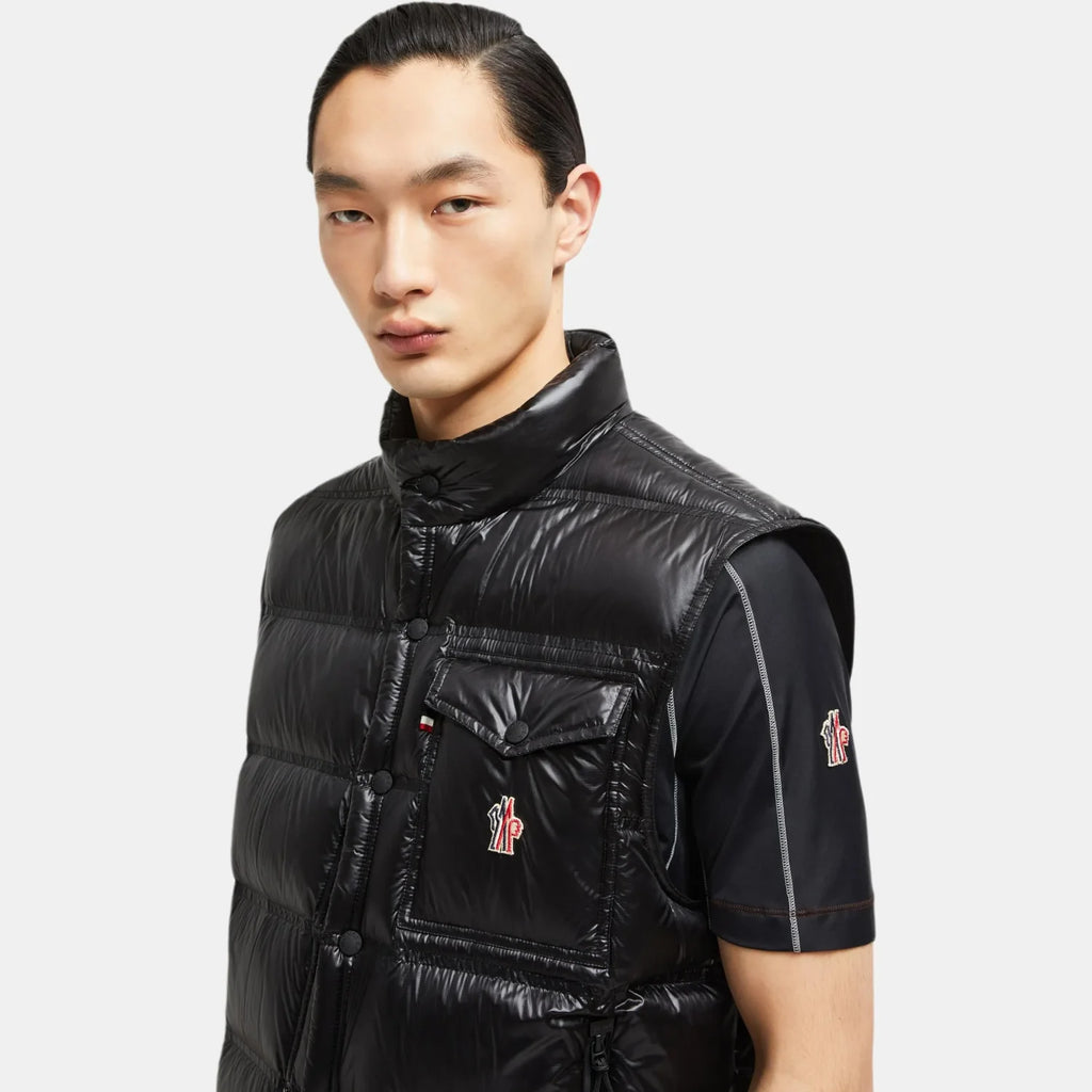 Moncler Grenoble Nantu Collection Men's And Women's Zipper Pocket Reflective Details Vest  Black #332207